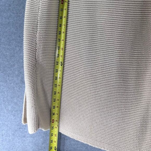 Gap Women's sz M Chunky Knit 100% Cotton Vest Sweater Cream Cozy Fall Warm BOHO - Picture 8 of 9